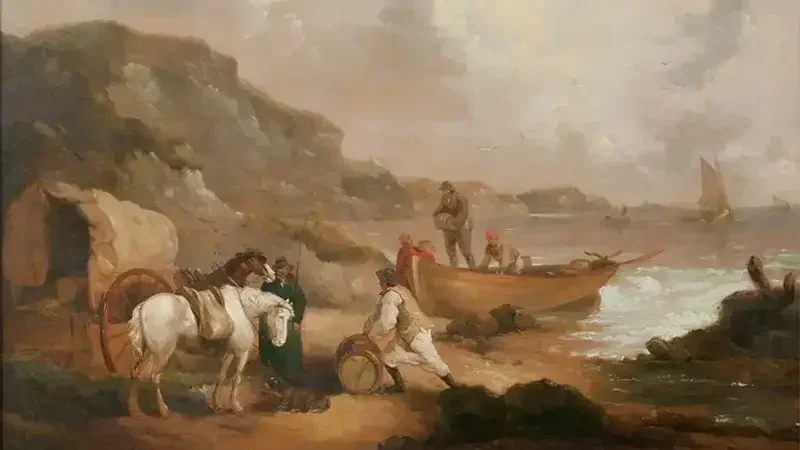 1700s – George Morland, ‘Smugglers on a beach’ painting